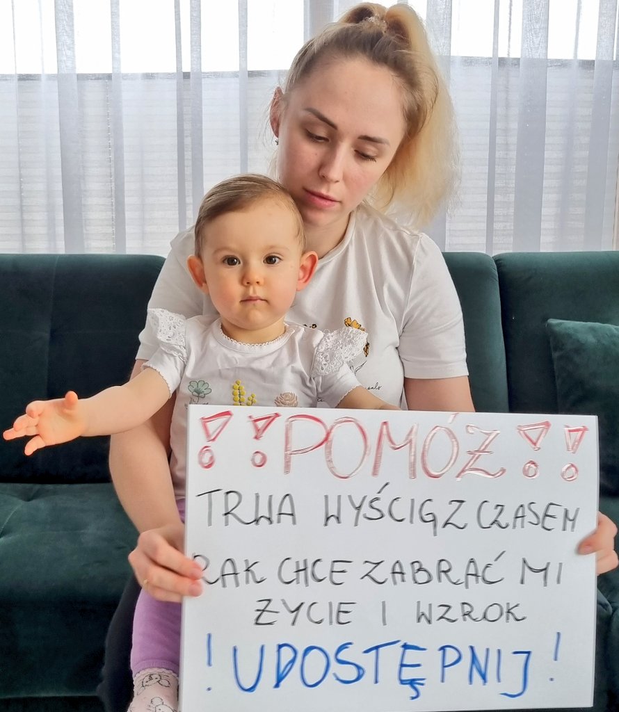 POMÓŻ i podaj RT🙏Trwa wyścig z czasem💔Rak chce zabrać mi ŻYCIE. Nie bądź obojetny, liczy się każda złotówka! Walczymy o ŻYCIE Hani. W jej oczkach zagnieździł się rak. Mamy krytycznie mało czasu! Dzień 24 stycznia był  najgorszym dniem naszego życia. To był koszmar, który stał