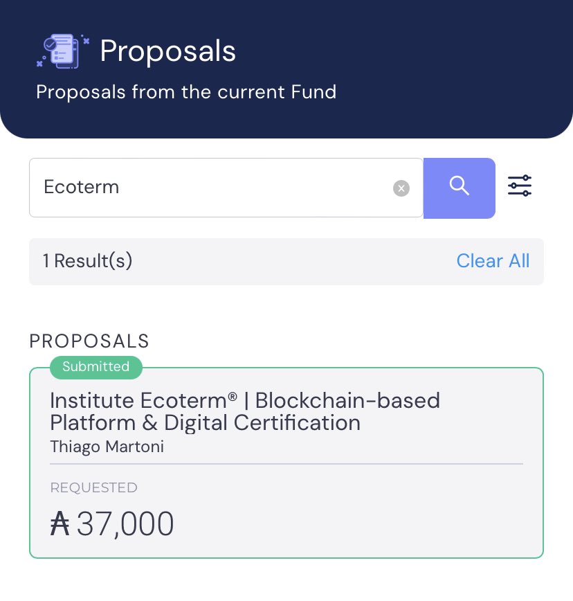 Earth_Natives's tweet image. Please check out our proposal simply by typing “Ecoterm” at the searching box. Have a read and if you think there is value for #Cardano make sure to submit your vote and support us. You have until February 8, 11:00 AM UTC. Remember to update your voting app, connect your wallet,…