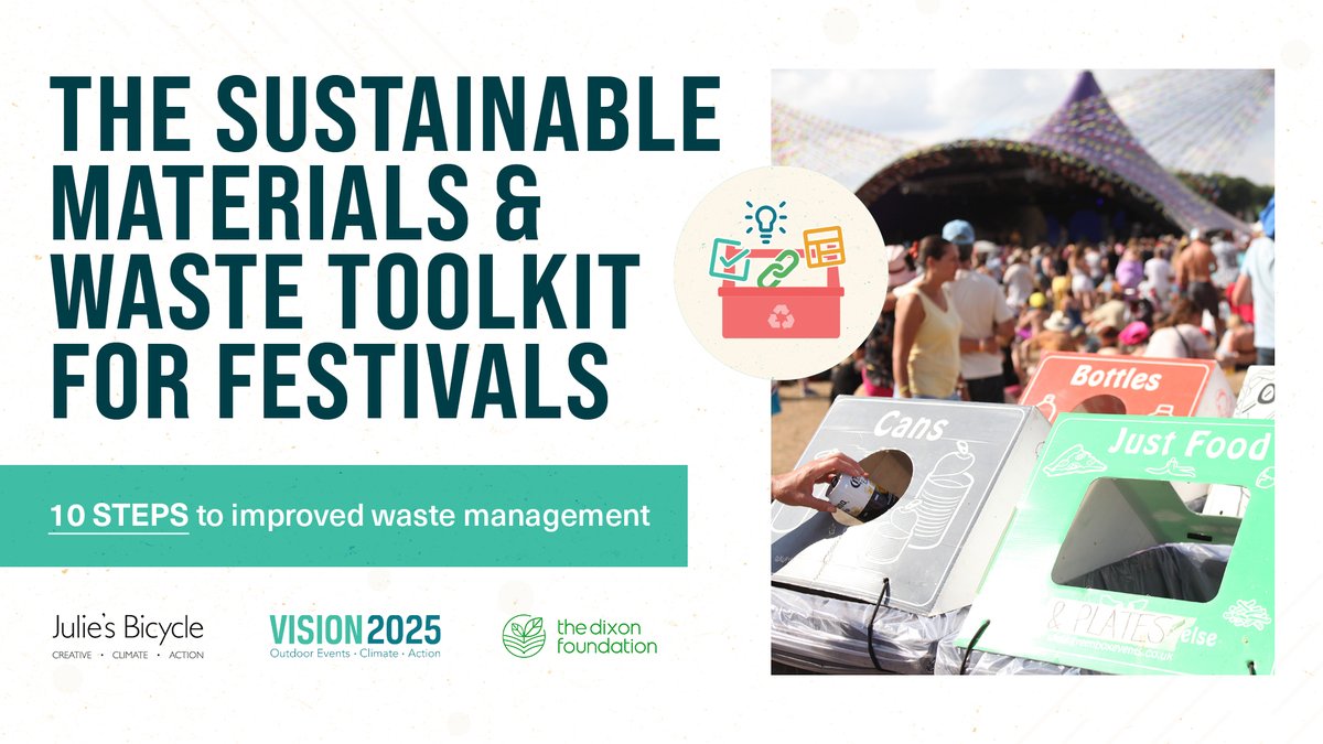 Work in outdoor events & looking to improve your waste management?

Today at @AIF_UK’s @FestCongress in Bristol we launched the Sustainable Materials and Waste Management Toolkit for Festivals with our friends @EventVision2025 >> tinyurl.com/35bu5vyr