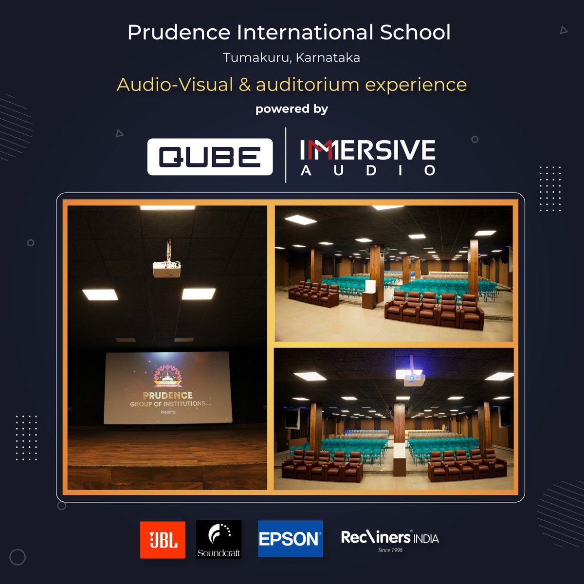 AV integration and auditorium experience at Prudence International School, Karnataka was undertaken by @qubecinema #ImmersiveAudio

#audiovisual #techintegration