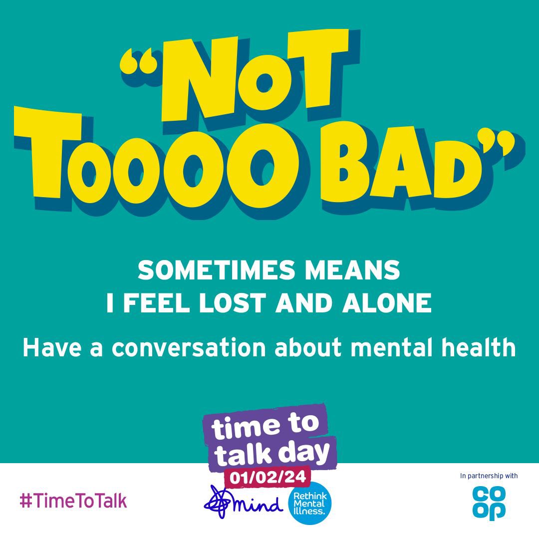Today is #TimeToTalkDay we are having a mental health focus to our Community Conversation today and are joined at Community Lunch by some special guests from @coopuk