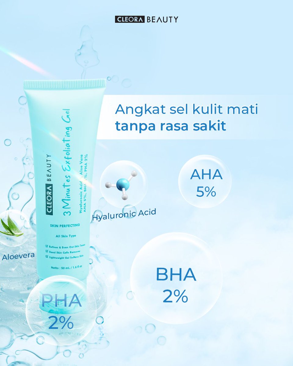 Merawat &amp; menjaga kesehatan kulit itu bentuk kita menyayangi diri sendiri. Seperti rutin pake skincare sesuai type kulit dan rajin exfoliasi tiap seminggu 2x. Kalo aku sih lagi suka produk Cleora Beauty yang bener" ampuh untuk #AngkatSelKulitMat dengan tekstur ringan &amp; lembut