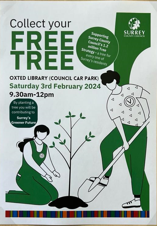 Collect your free tree from @OxtedLibrary on Sat 3 Feb
#plantatree #GreenerTomorrow