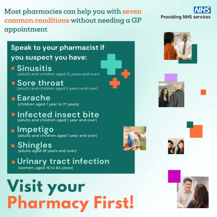 All our local pharmacies across Swindon &amp; Wiltshire now offer the Pharmacy First service.
Ask your local pharmacy for more information about this free NHS service.
#PharmacyFirst