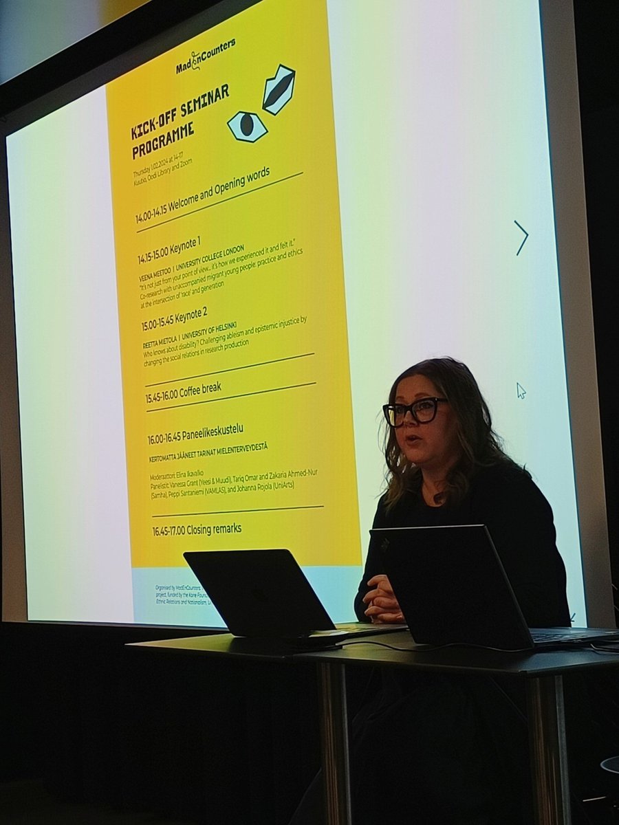 CEREN Helsinki (@ceren_helsinki) on Twitter photo So excited to kick off the three-year MadEnCounters: Visibilising Counter-Stories of Mental Health research project funded by <a href="/KoneenSaatio/">Koneen Säätiö</a> today at Oodi and online 🥳 So excited to kick off the three-year MadEnCounters: Visibilising Counter-Stories of Mental Health research project funded by <a href="/KoneenSaatio/">Koneen Säätiö</a> today at Oodi and online 🥳