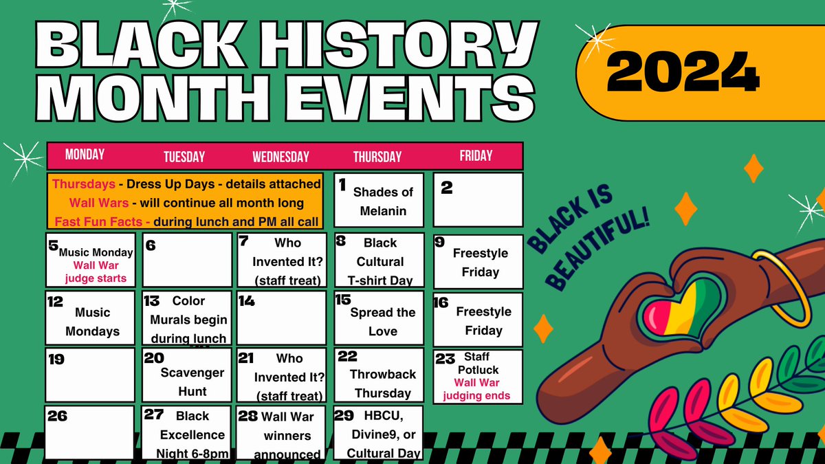 Gator community......help us celebrate Black History with these monthly events.  #maydeusproud #maydemyday #maydeforthis #blackhistory #blackhistorymonth