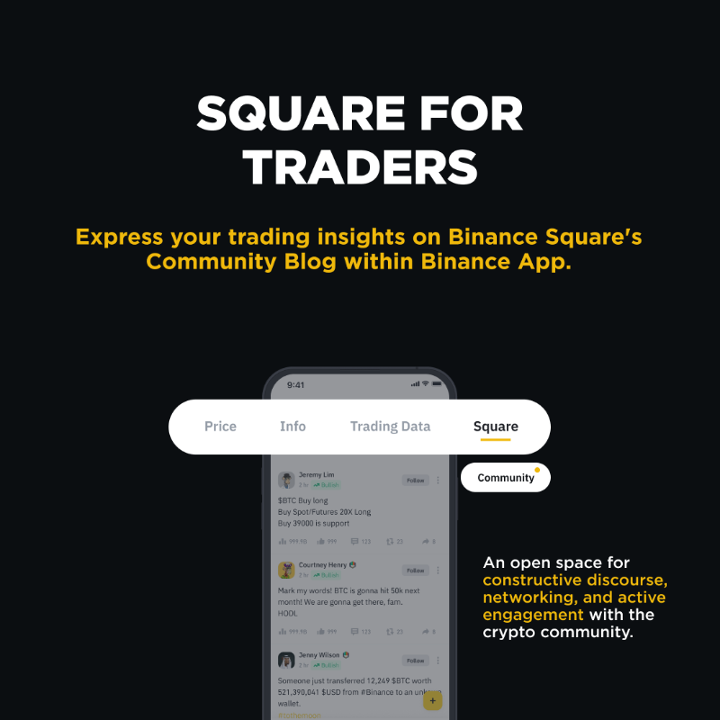 binance's tweet photo. Get involved with #Binance Square's 'Trade and Tell' Community Drive!

Share insights on top trading pairs using #TradeNTell to win from $5,000 $USDT &amp; weekly rewards.

Learn more about #Binance Square 👉