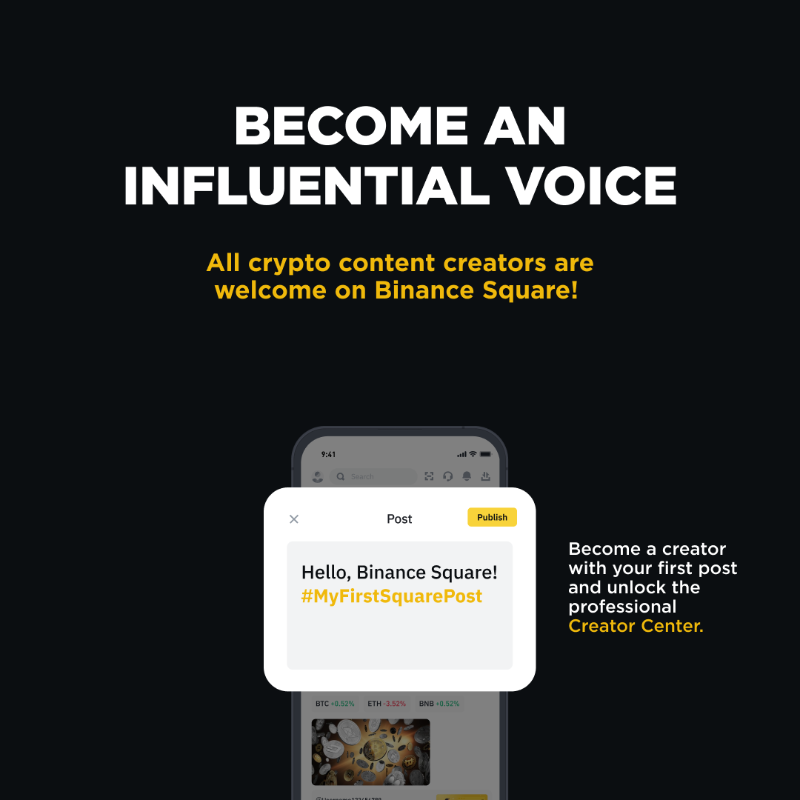 binance's tweet photo. Get involved with #Binance Square's 'Trade and Tell' Community Drive!

Share insights on top trading pairs using #TradeNTell to win from $5,000 $USDT &amp; weekly rewards.

Learn more about #Binance Square 👉