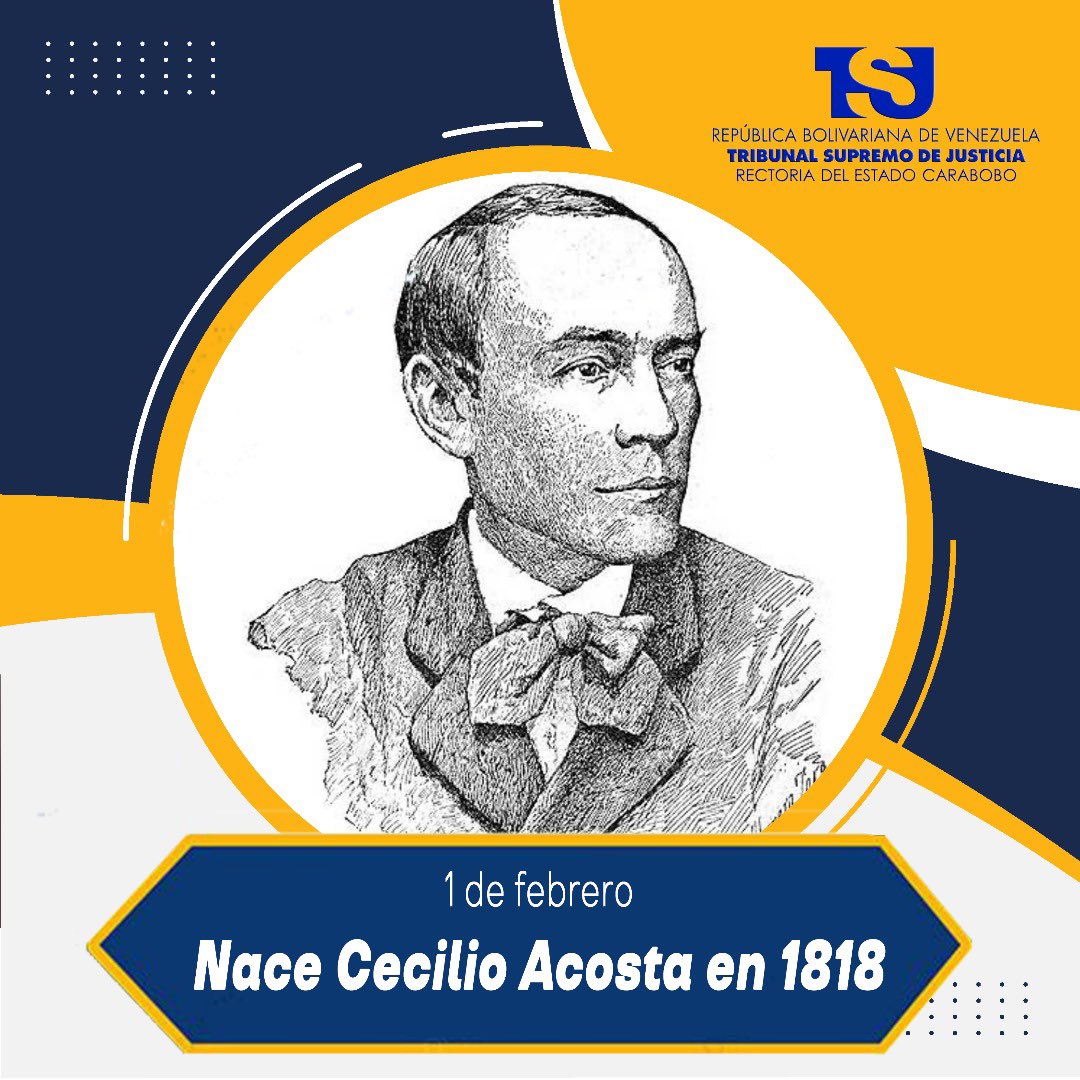 RectoriaTSJCbbo's tweet photo. #UnDíaComoHoy Nace Cecilio Acosta en San Diego de Los Altos, estado Miranda 

Cecilio Acosta fue uno de los más grandes humanistas de Venezuela. Fue un escritor venezolano, periodista, matemático, abogado, filósofo y humanista. https://t.co/rndZru2rii