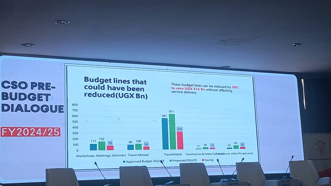 ISERUganda's tweet photo. In this CSO pre-budget dialogue, we delve into the pivotal question: "Where is the money, and where should it go?" 💬💰 @CSBAGUGANDA highlights key proposals for @mofpedU Minister @MatiaK5. 
#UGBUDGET24 https://t.co/z04AiA34Fb