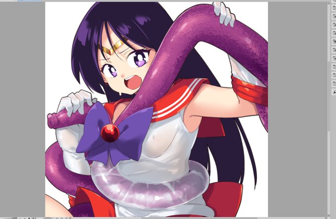 火星ちゃん。描いとる。触手潜り込み…ッ 