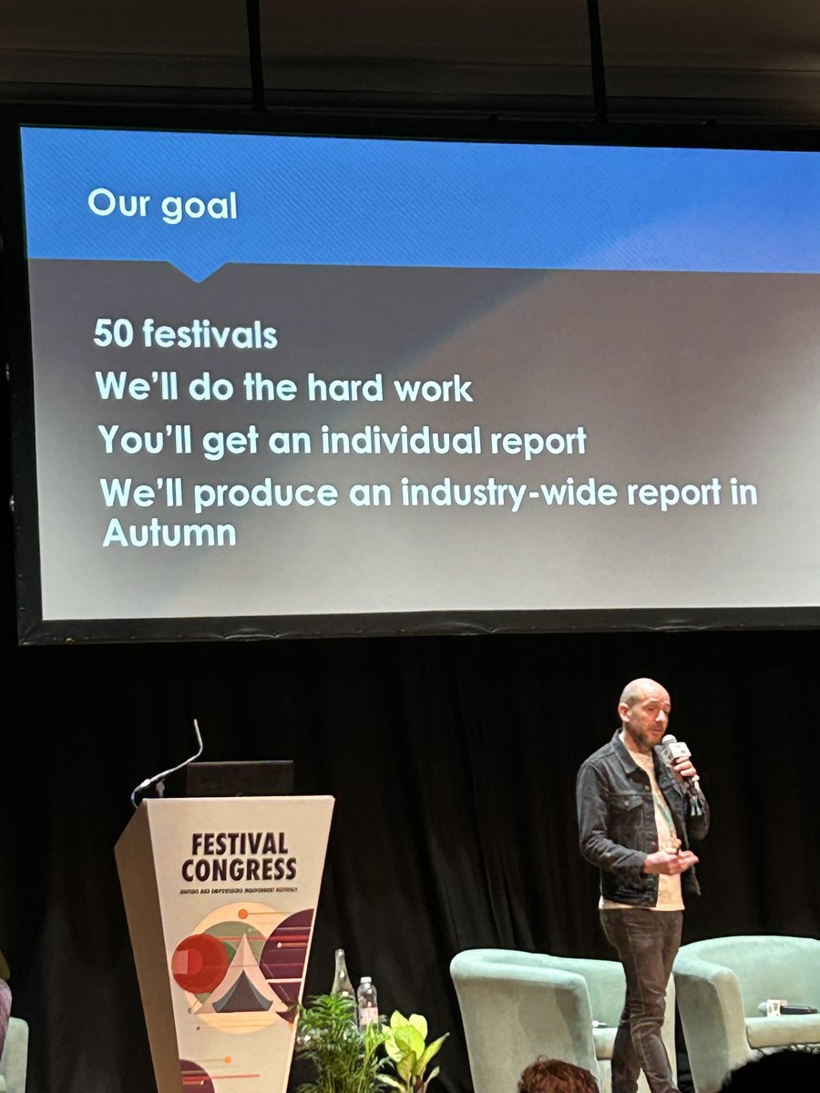 Exciting times at <a href="/AIF_UK/">AIF</a> <a href="/FestCongress/">Festival Congress</a> - Phil Hayes <a href="/TicketSellers/">TicketSellers</a> &amp;Eventree launches partnership with @ecolibriumearth for the biggest survey of artist &amp; crew travel helping the industry understand impacts &amp; identify solutions. Get in touch to be 1 of the 50 festivals involved!