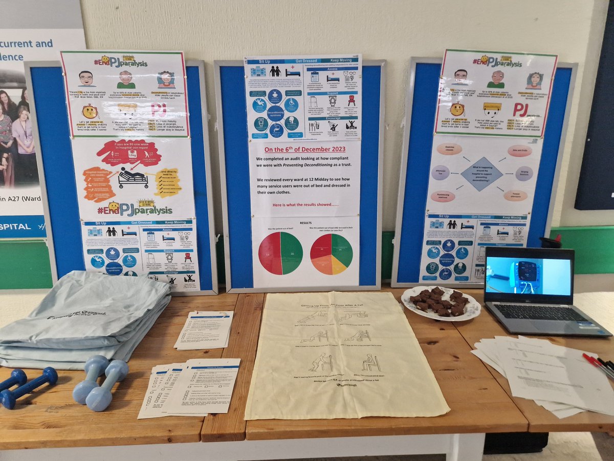 lmoloney3's tweet photo. Come along to the top corridor today where we are relaunching our preventing deconditioning campaign 💪🏽💪🏽#endpyjamaparalysis
#preventdeconditioning
#last1000days 
@AiredaleNHSFT 
@Airedaleahps 
@janeflynnw https://t.co/4gfalcfu4p