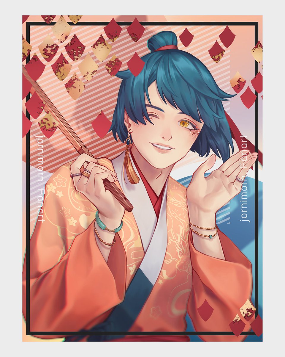 peach concept for peach year🍑🐉
#GenshinImpact 
#Bennett #Chongyun #Razor #Xingqiu