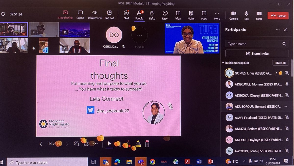 Moriam (@m_adekunle22) on Twitter photo Another opportunity to inspire colleagues sharing my leadership journey on <a href="/EPUTNHS/">EPUT</a> #RISE2024 <a href="/Mandave100/">David Uzosike MSc</a> <a href="/deb123enham/">Jo Debenham</a> <a href="/joan_myers/">Dr Joan Myers OBE, QN, FQNI</a> Another opportunity to inspire colleagues sharing my leadership journey on <a href="/EPUTNHS/">EPUT</a> #RISE2024 <a href="/Mandave100/">David Uzosike MSc</a> <a href="/deb123enham/">Jo Debenham</a> <a href="/joan_myers/">Dr Joan Myers OBE, QN, FQNI</a>