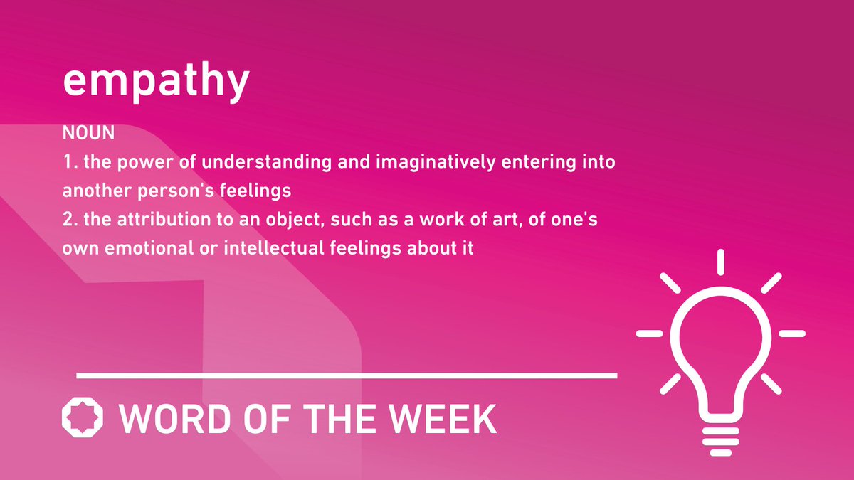 Our #WordoftheWeek in our schools is 'empathy'. This week we encourage our pupils to take a walk in someone else's shoes. Understanding another's perspective and how they are feeling can improve teamwork, develop leadership skills and enhance pupils' emotional intelligence.