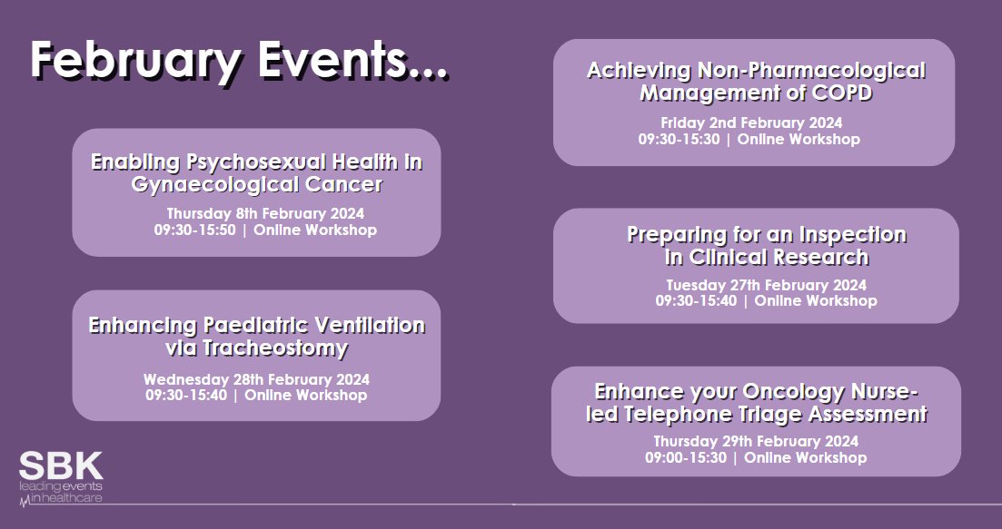 We made it through the 2759 days of January, finally!😮‍💨

Here's all our events to look forward to this month, we even managed to make the most of the extra day!✨

From Clinical Research to Oncology, there's sure to be an educational and insightful event for you and your