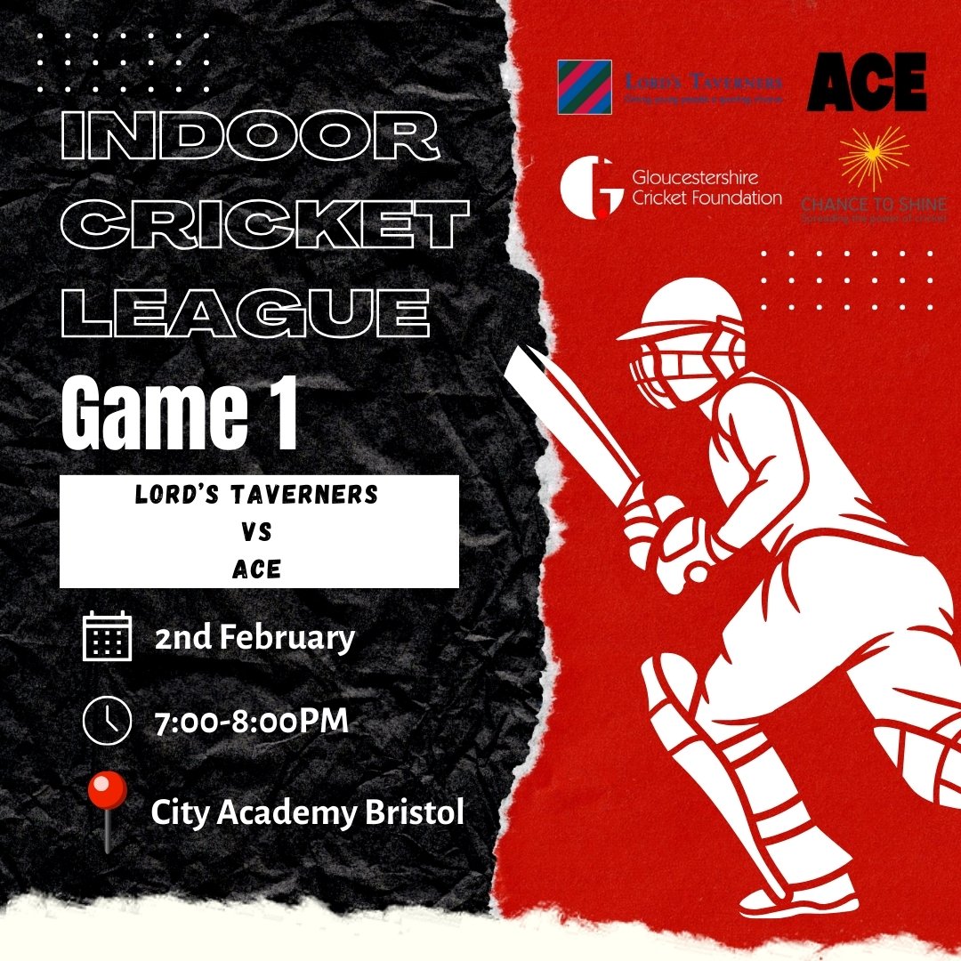 The Gloucestershire Community Indoor League kicks off tomorrow, with a @LordsTaverners side taking on the @AceProgramme. The Indoor League is providing 11-16 year olds from across @GlosCricketFdn programmes with an introduction to hard ball cricket.