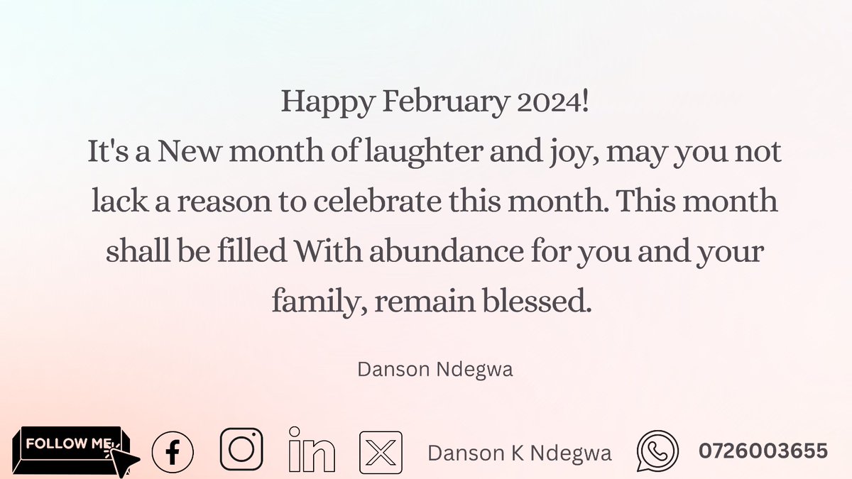 Happy New Month folks, may you experience a happy new beginning, and may this month be filled with love and joy. 

#staypositive
#beintentional 
#liveexcellently
#conquer