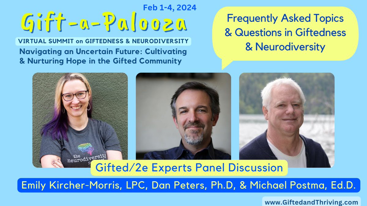 Today! Join me at 11:45 am Pacific / 2:45 pm Eastern for this panel discussion with Gift-a-Palooza host Dr. Mike Postma and Emily Kircher-Morris, LPC. Summit Center is a proud sponsor. All access pass is $139. Register at ow.ly/ubky50QvBVK
