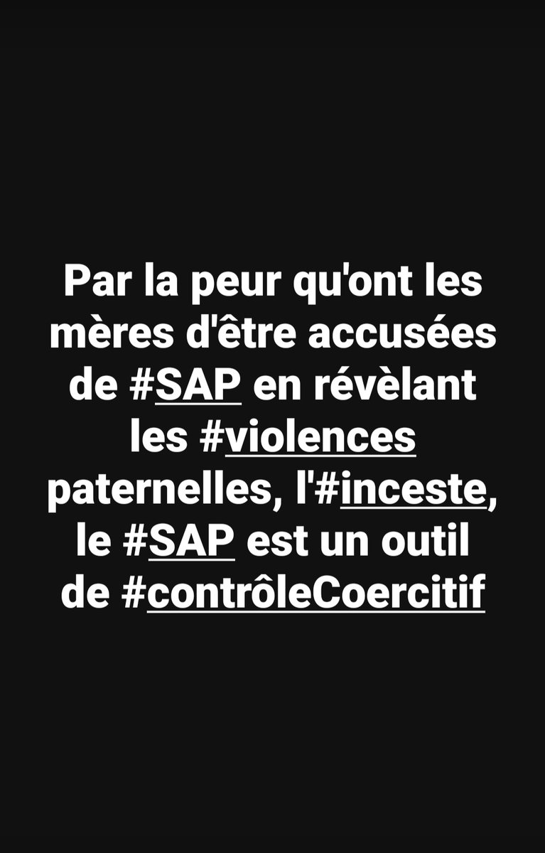 #ContrôleCoercitif
#SAP
#ViolencesConjugales
#MeTooInceste 
#protegeonslesenfants