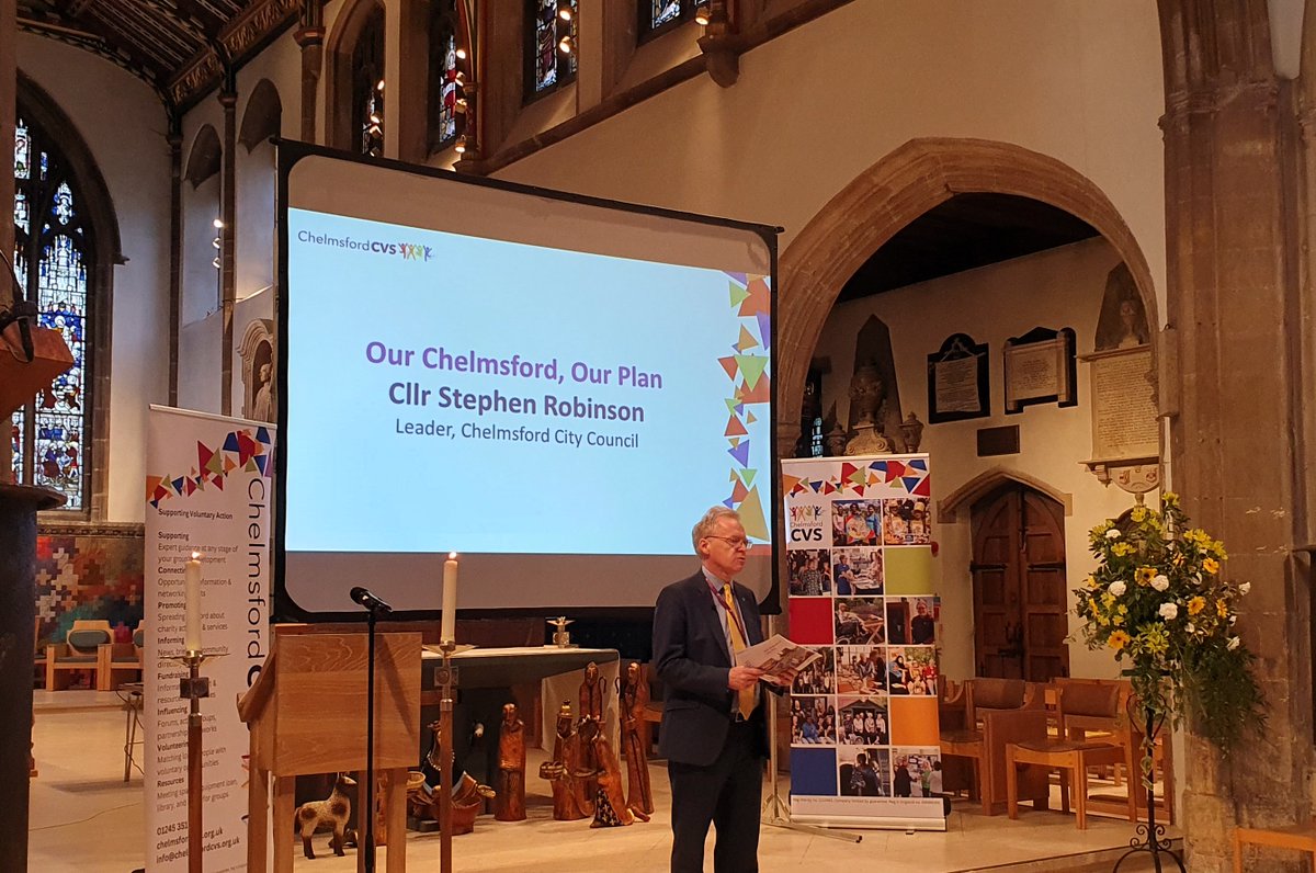 At the event, speakers reflected on a challenging year for the voluntary sector, and to thanked those in #Chelmsford who work tirelessly for a myriad of good causes. 🤝