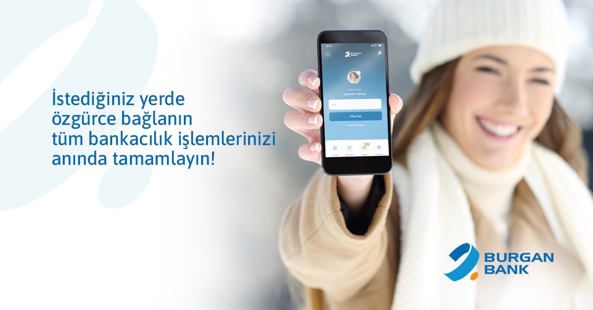 Burgan Mobil’e istediğiniz yerde özgürce bağlanın, tüm bankacılık işlemlerinizi anında tamamlayın! 📲   #BuyurunBurgan