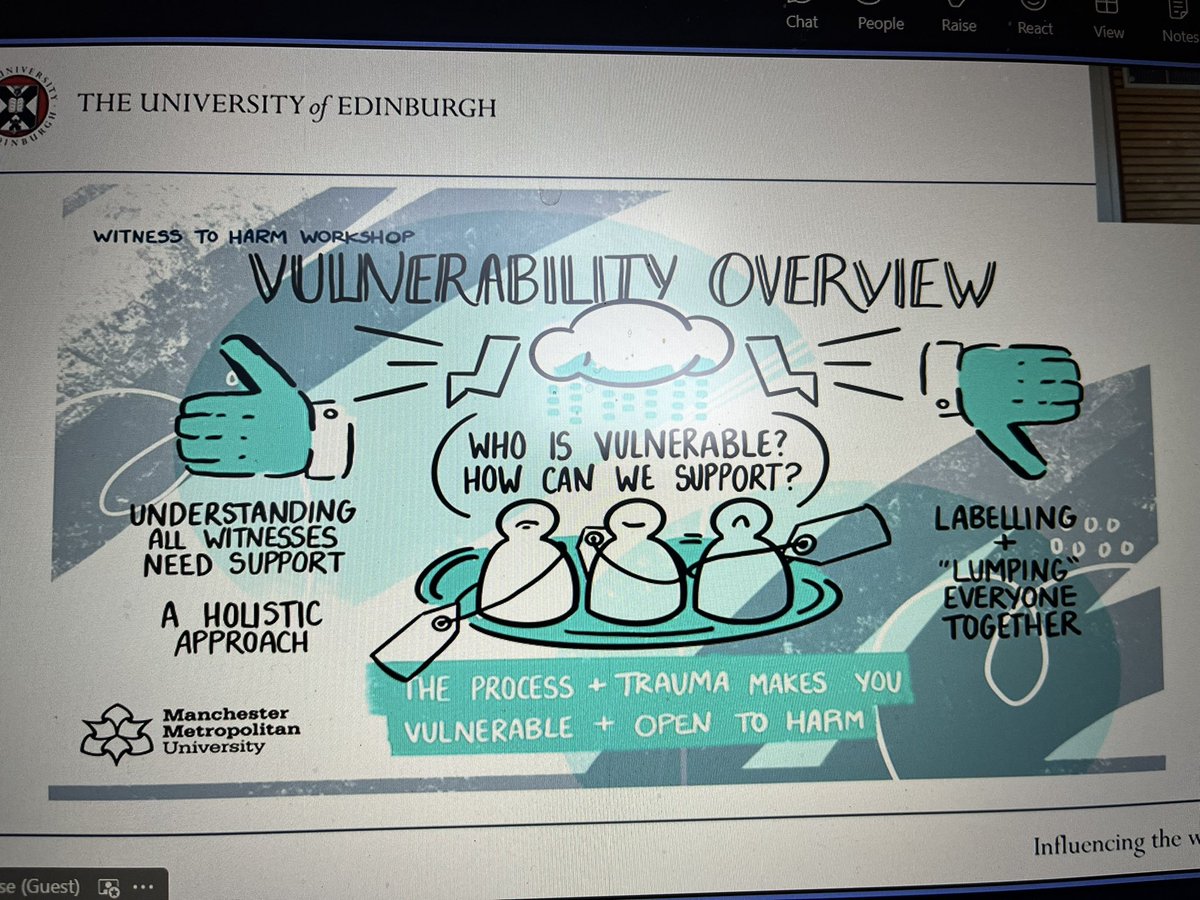“The need to put inherent & situational vulnerability on an equal footing…” 💙 #WitnessToHarm #HumanisingFtP #WitnessSupport (Listening to @annie_sorbie)