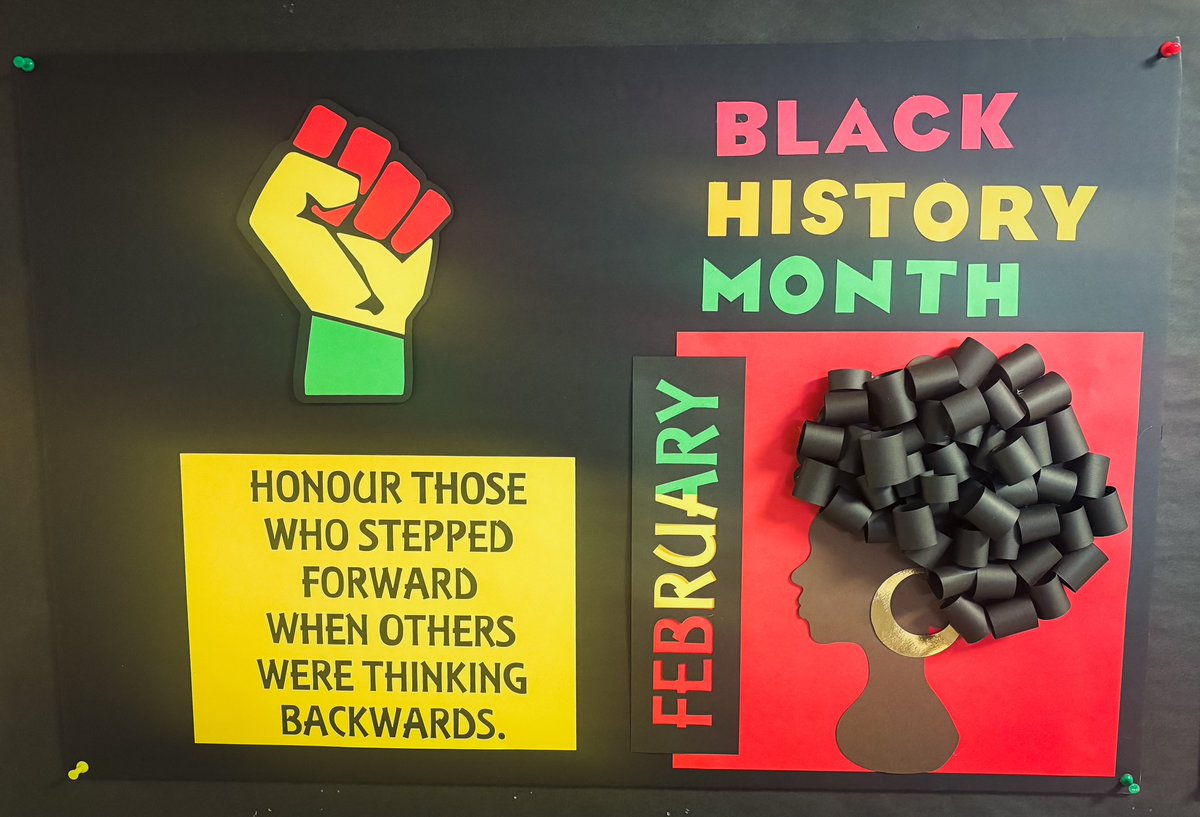 ErinCoates18's tweet photo. The HHM International Club created this display to honour Black History Month: Black Excellence: A Heritage to Celebrate; a Future to Build. @hhmoffice1 @SheldonBarry3 @NLSchoolsCA @jamieparsons75 https://t.co/BxJH1oVFaJ