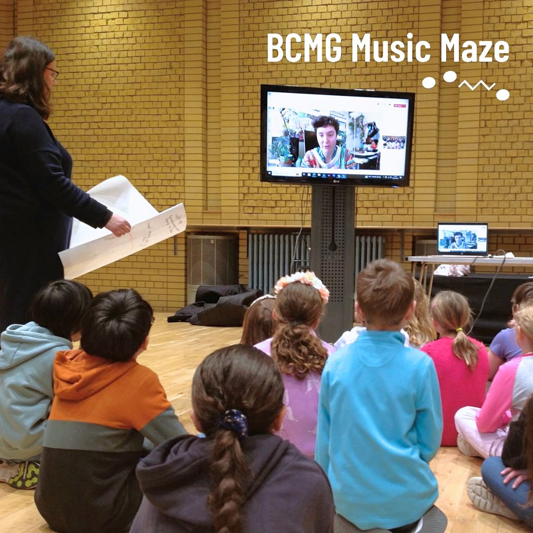 Our BCMG Music Mazers asked @lucyarmstrong91 about her work as a composer before composing new music of their own inspired by her ideas! We really enjoyed Lucy's world premiere in collaboration with artist Haroon Mirza as part of #re_creation! Congratulations to all involved!🎻🎺