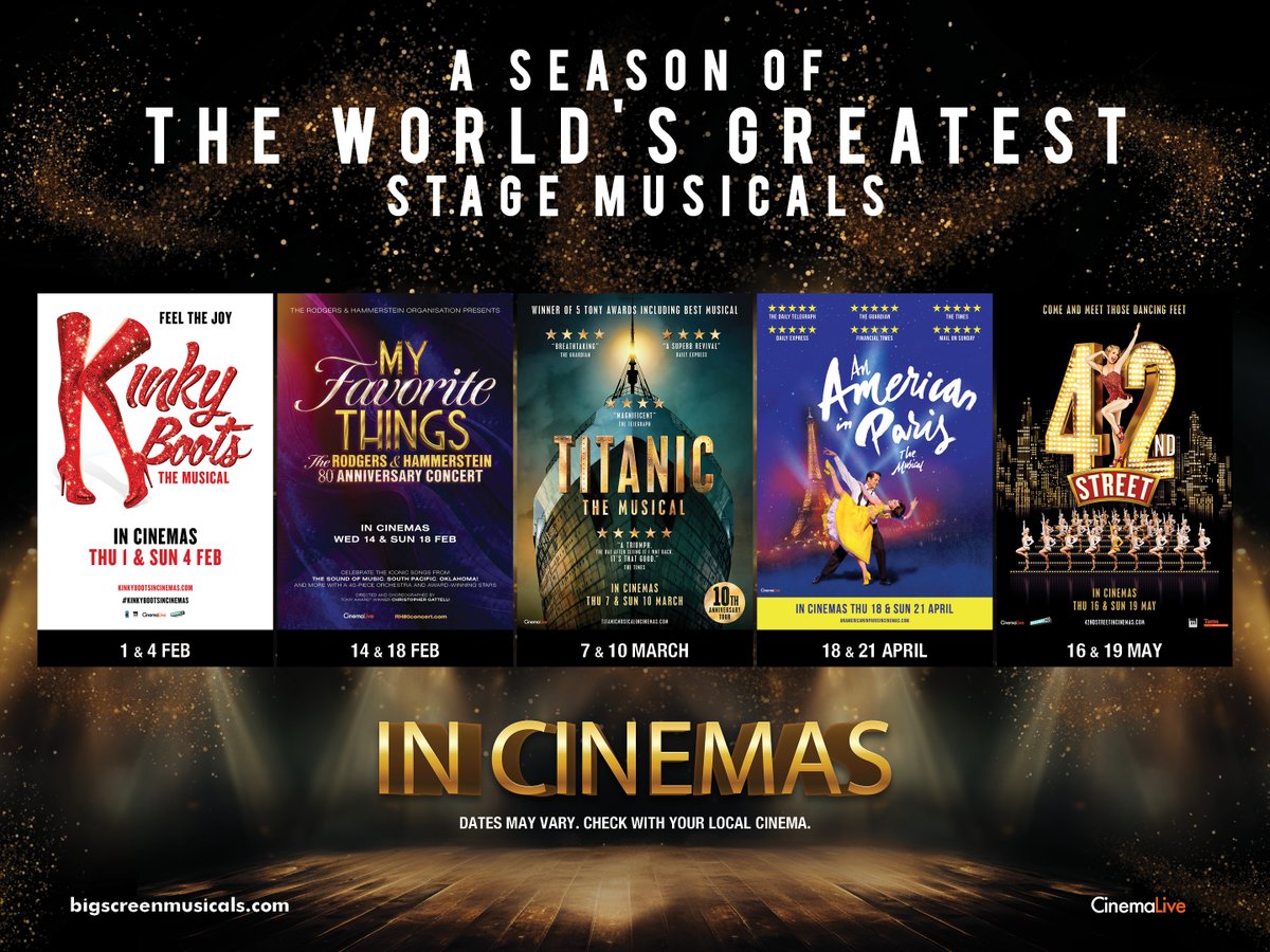 A whole season of #cinemalive musicals begins right here at Orion Cinema from next week. for dates and tickets: oriondereham.co.uk/comingsoon