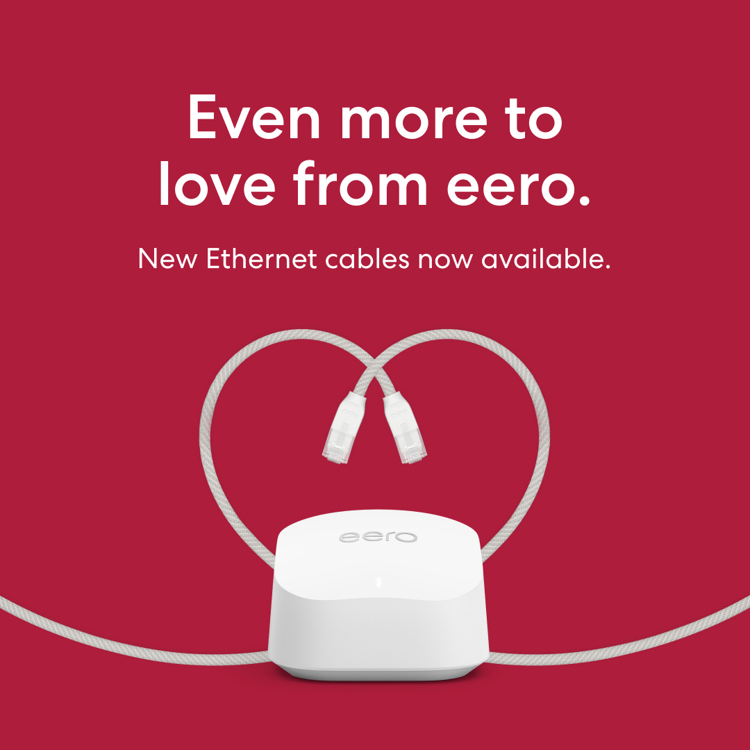 ✨ Introducing our premium Ethernet cables that support 10 gigabit+ speeds for a networking experience you can actually rely on. Available in different lengths and colors so you can find your perfect match. Shop Ethernet cables on eero.com now (US only)