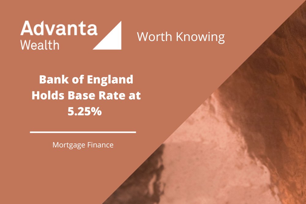 Bank base rate decision - held at 5.25%.

The Bank of England Monetary Policy Committee announced today that the base rate will be held at 5.25%.  

YOUR PROPERTY MAY BE REPOSSESSED IF YOU DO NOT KEEP UP REPAYMENTS ON A MORTGAGE OR ANY DEBT SECURED ON IT.

ow.ly/3PRH50QwIpU