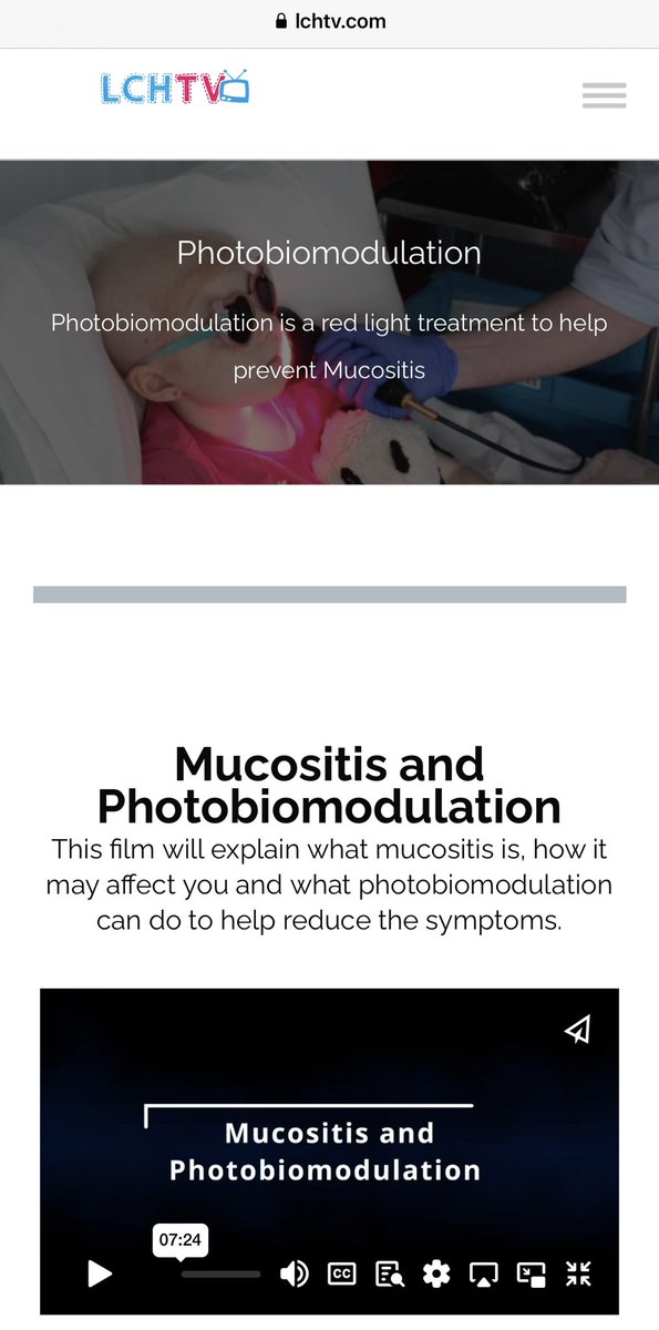 Our mucositis & PBM video co-created with children is LIVE lchtv.com/photobiomodula… . Featuring children and young people telling us what mucositis is like and about a light treatment to prevent it from happening 🚨 @Leeds_Childrens @LeedsPaedDent @CandlelightersT 🎥 Mosaic North