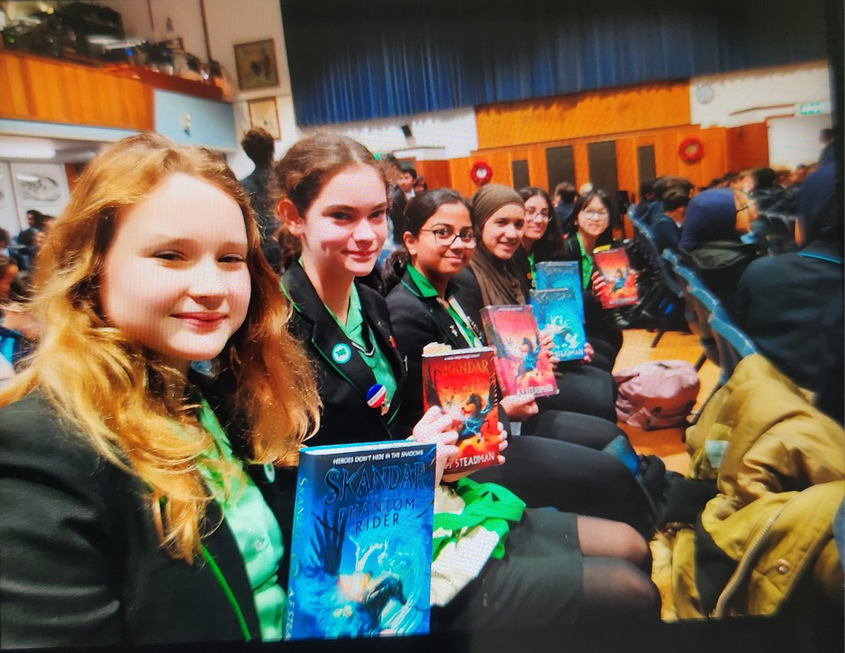 KEHSlibrary's tweet photo. Some of our Thirds and L4ths were lucky enough to attend the brilliant talk and book signing with @annabelwriter they even got to create and name their own #Unicorns! Signed copies of the latest #skandarbooks are available in the Library now! Thanks @KECHB_Lib for hosting! https://t.co/CGE6XbdvNR