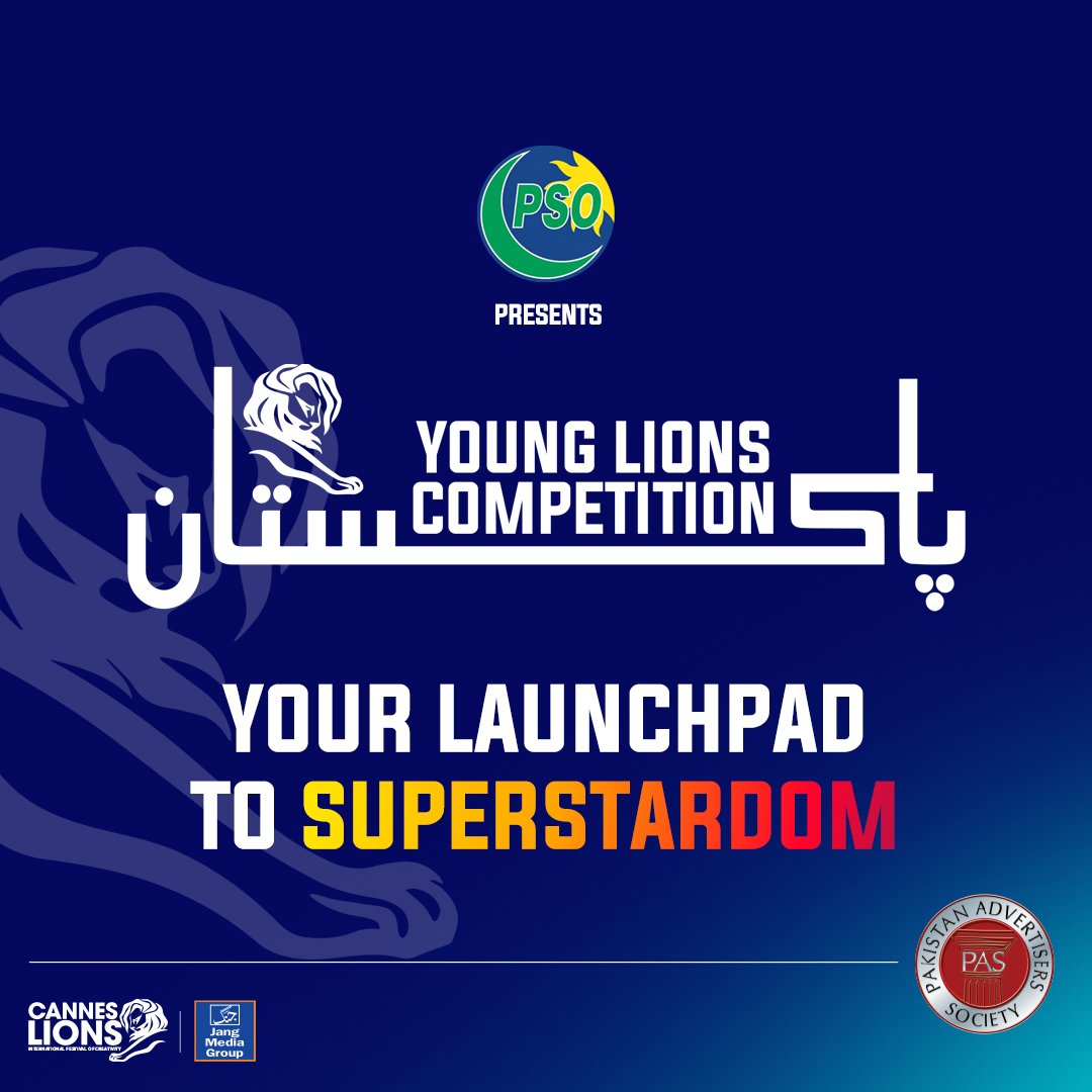 PASpk's tweet photo. Winning Pakistan Young Lions Competition 2024 catapults you into the advertising and marketing stratosphere. Recognition, prestige, career fast-track – it's all yours. 

Buckle up &amp; register your team before Feb 6, 2024!
https://t.co/sHypo0pcYz

#PSO #UnleashTheLionInYou https://t.co/5TB0LlfwCw