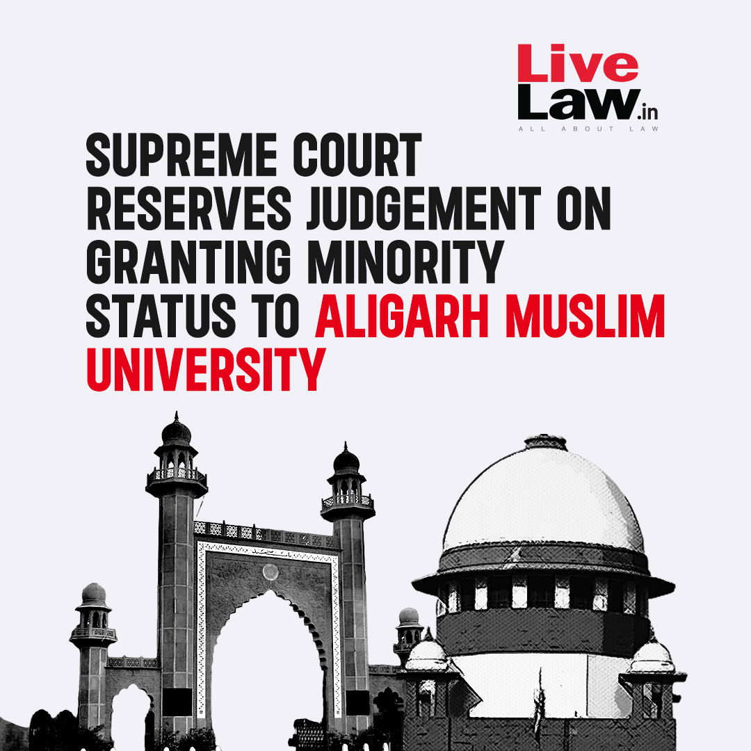 The #SupremeCourt Constitution Bench of 7 Judges led by Chief Justice DY Chandrachud today reserved its decision on the issue of granting minority status to Aligarh Muslim University (#AMU). The bench heard the arguments from both sides for 8 days.
Read more: