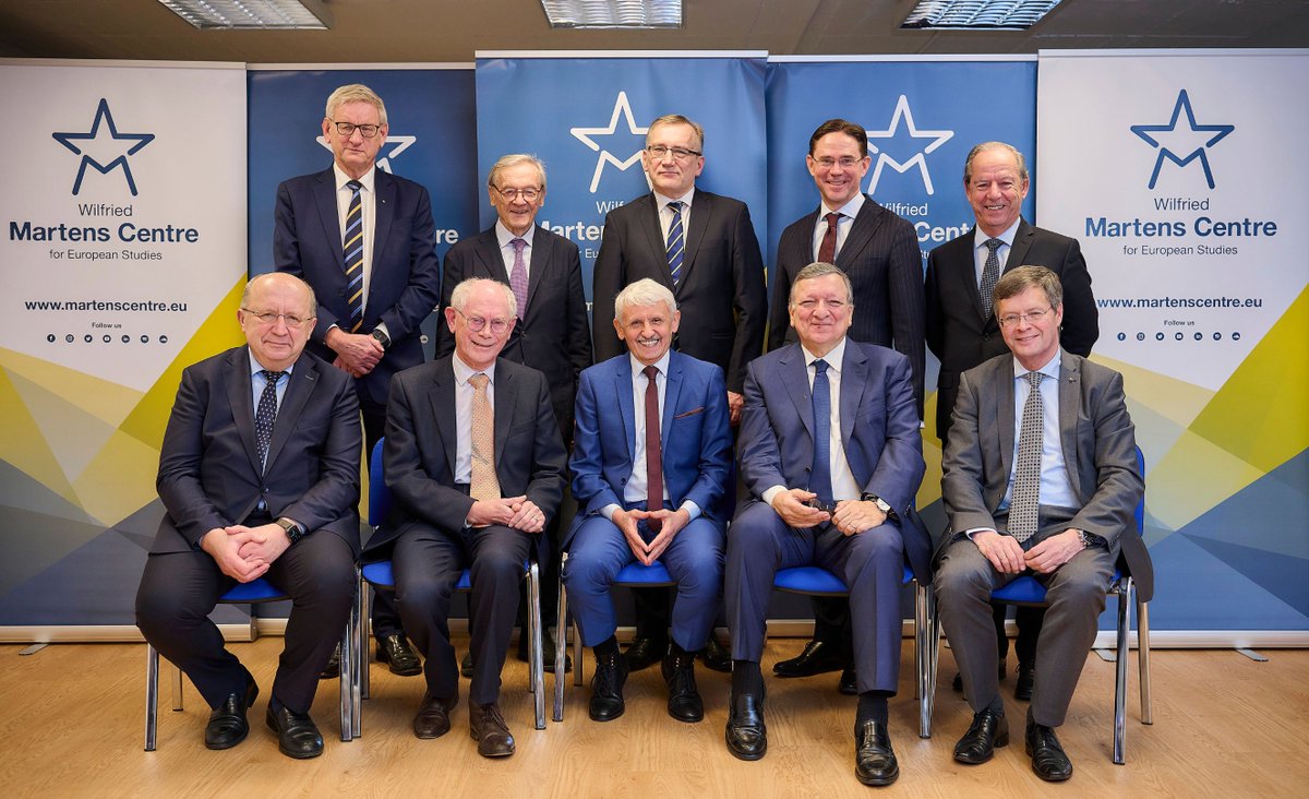 JMDBarroso's tweet photo. Delighted to participate in the Wilfred Martens Centre for European Studies Honorary Board meeting in Brussels, for a productive discussion of EU developments. @MartensCentre #EU #WMCES https://t.co/ptX6AZgAOo