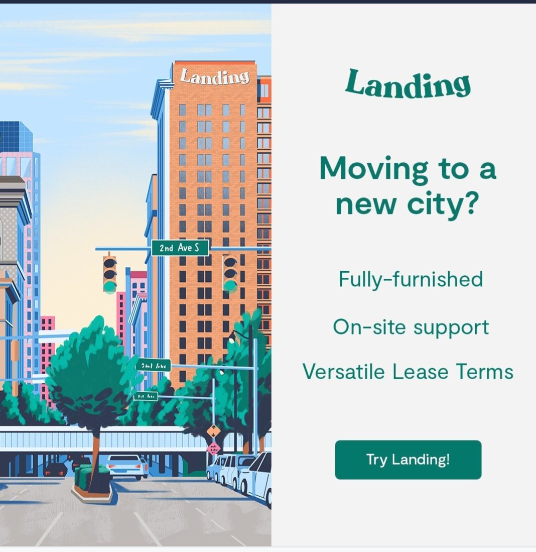 Hi! Join Landing and unlock flexible living. Book your first reservation and put in my code Scott_wer at checkout. Once you check-in, we both get $250 in credit.

Download the Landing app and browse fully furnished apartments across the country: hellolanding.page.link/Zi7X