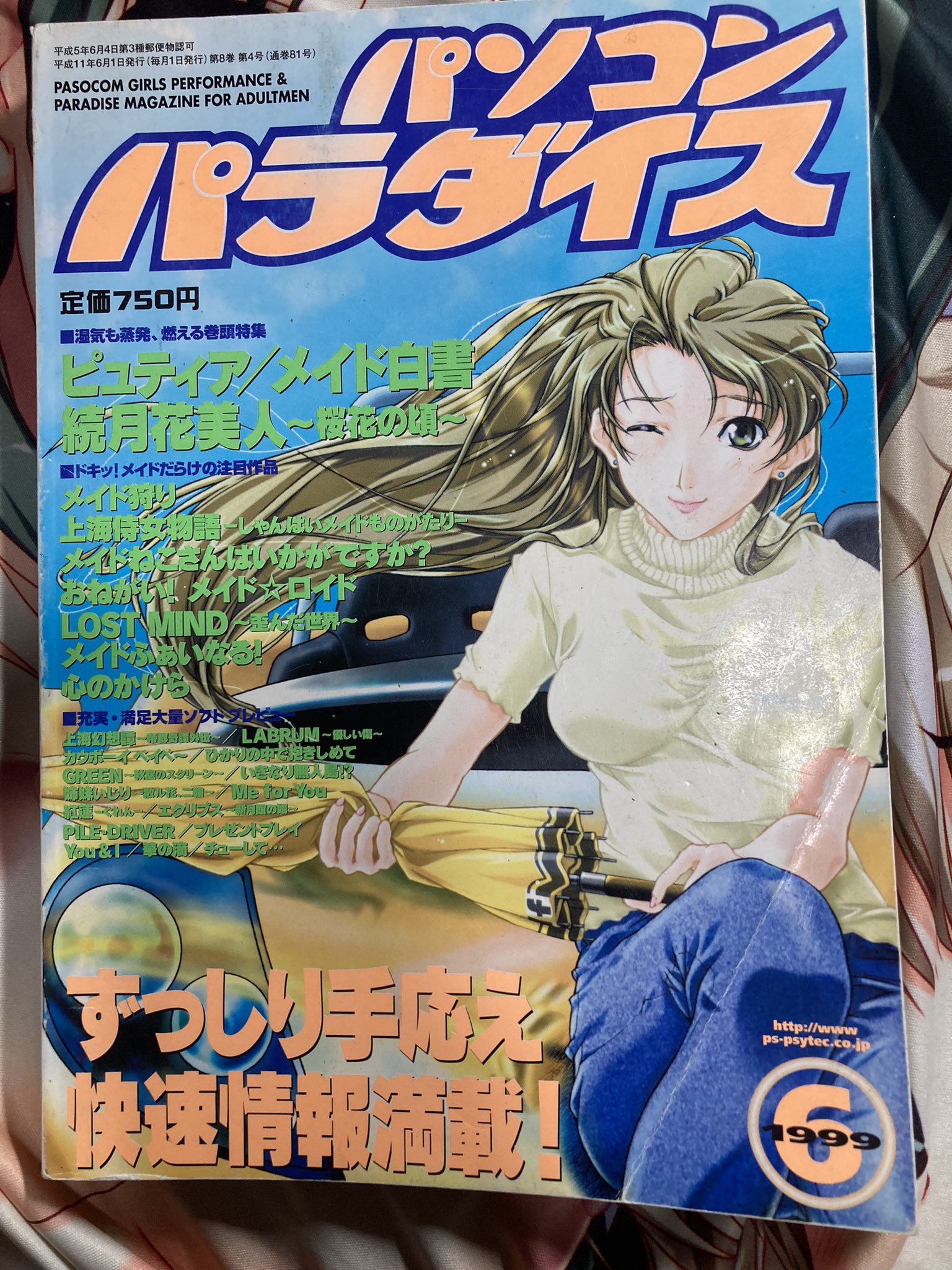 パソコンパラダイス1999年6月号 美人系が好きな自分はこの年上の綺麗なお姉さんが大好きでした😍 今はこのお姉さんよりだいぶ年上ですが😭😭😭 #エロゲ雑誌表紙 https://t.co/WrSdkN2DCh