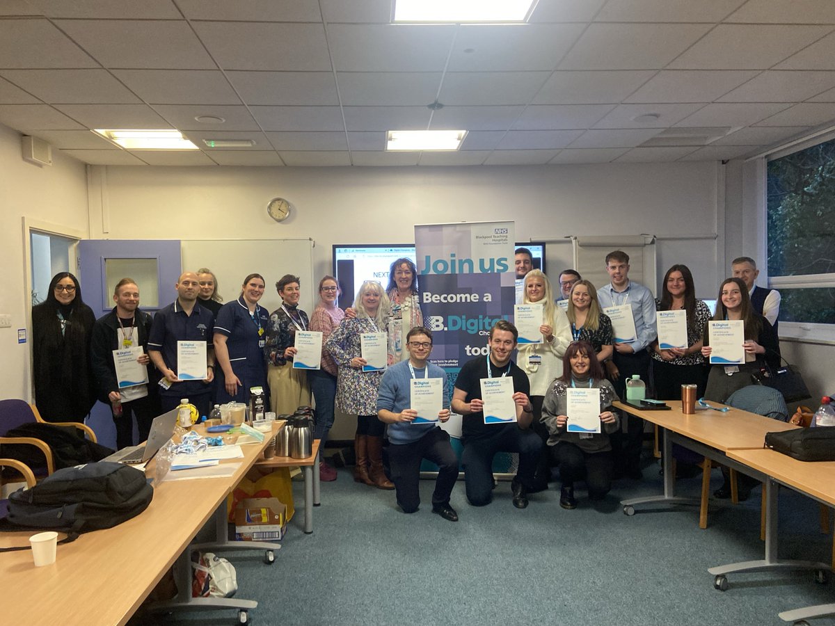 Welcome to our new cohort of Digital Champions 🏆

It's great to have you on board and helping to support colleagues with our #digitaltransformation. Thank you 🚀

<a href="/BlackpoolHosp/">NHS Blackpool Teaching Hospitals 💙🌈</a>