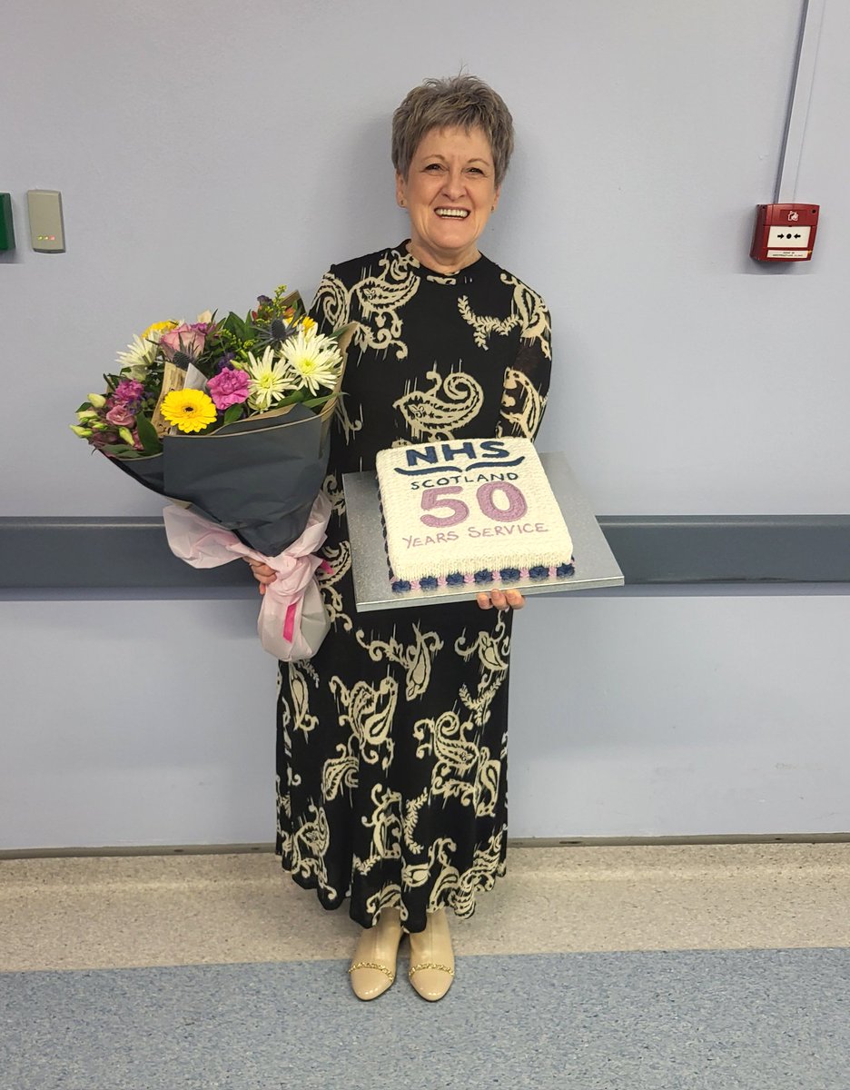 Celebrating 50 years service at IRH for the fabulous Anne King, many thanks from all your colleagues and the many patients you have cared for, what a star! #teamirh <a href="/NHSGGC/">NHS Greater Glasgow and Clyde</a> <a href="/greenocktele/">Greenock Telegraph</a>