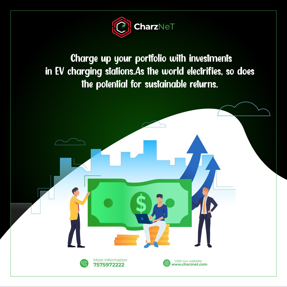 charznet's tweet photo. "🌱 Investing in a sustainable future! 🚗💡 Explore the world of Electric Vehicles (EVs) with us as we dive into the future of clean, green transportation. ⚡️ Join the revolution and learn how EV investments  ️📈#InvestingInFuture" #EVInvesting #GreenInvesting" https://t.co/tMarVu3enw