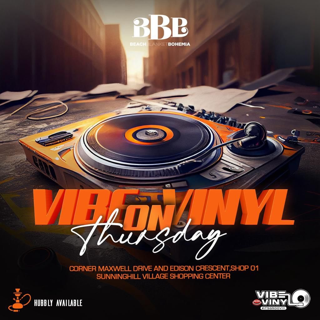 Come Vibe with us on Vinyl every Thursday <a href="/BBB_RestoBar/">BeachBlanketBohemia</a> in Sunninghill. 

Good Music, Good Food, Great vibes and
Beautiful people
🎼🎵🥗🥙🌮
#Vibeonvinyl
#bbbvinylthursdays
#waxonwax