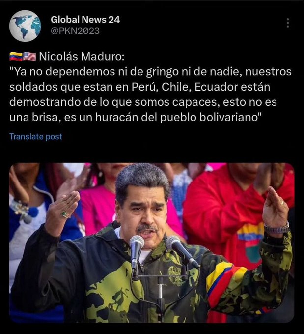 ALERTA Y COMPARTAN: MIREN PERUANOS <a href="/PoliciaPeru/">Policía Nacional del Perú</a> <a href="/FiscaliaPeru/">Ministerio Público</a> <a href="/presidenciaperu/">Presidencia del Perú 🇵🇪</a> AQUI ESTAN LAS PALABRAS DEL DEPLORABLE DICTADOR DE NICOLAS MADURO! UN DESTRUCTOR DE LA DEMOCRACIA! ESTA ES LA PRUEBA QUE ESTOS DESGRACIADOS VENEZOLANOS VINIERON POR ORDEN DE LA DICTADURA PARA CREAR EL
