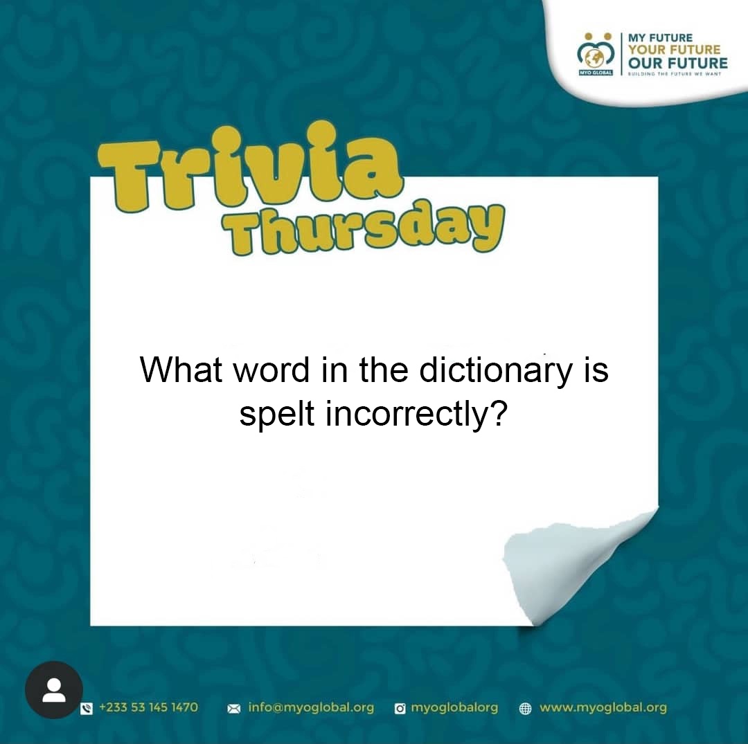 It's another Trivia Thursday.
 Let’s make this fun by answering the question in the comment box. The first three people with the right answer stand a chance of winning a surprise🥳 

NB: Deadline ends on Friday.
#triviathursday #myoglobal