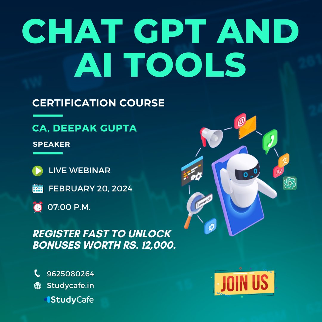studycafe_in's tweet image. Certification Course on Chat GPT and AI Tools for Professionals✨

Read more at:👇🏻👇🏻 studycafe.in/course/2-days-…

#ChatGPT
#certificationcourse