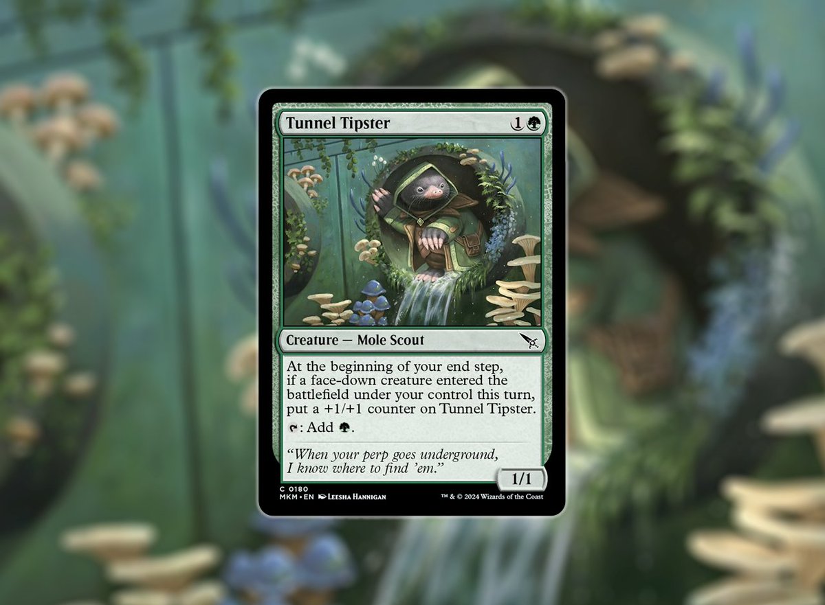 Wizards_MagicEU's tweet photo. Looking to add another cutie to your deck? You can find this lil' guy tunneling through Play Boosters in #MTGKarlov 💖 https://t.co/lPVTB8S5sb