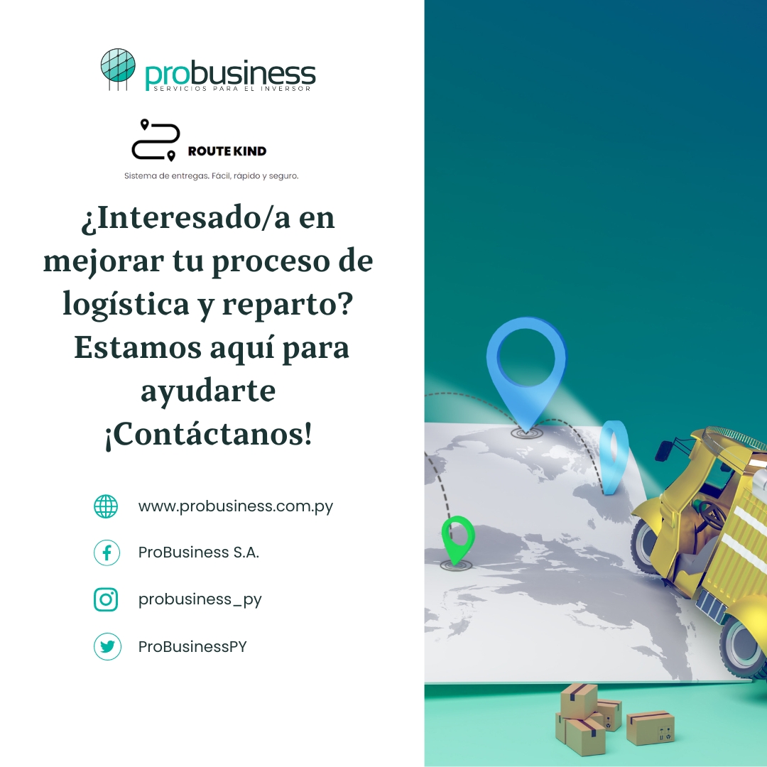ProBusinessPY's tweet photo. ¡Descubre la excelencia en logística con Route Kind! 🚚 
Automatiza procesos, ahorra costos y brinda una experiencia excepcional a tus clientes. 💡  
Contáctanos hoy mismo! https://t.co/Iw1b2w9fF3