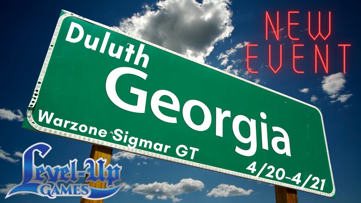 Warzone Sigmar: Level-Up Games is a two-day event for Age of Sigmar players to come out, play five games against five fantastic opponents, and have a great time! 
More info: warzoneatlanta.com/upcoming-event…
